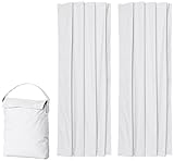 Amazon Basics Portable Blackout Curtain Shade with Suction Cups, 50'W x 78'L, 2-Pack, White