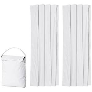 Amazon Basics Portable Window Blackout Curtain Shade with Suction Cups for Travel – 50″ x 78″, White – 2-Pack