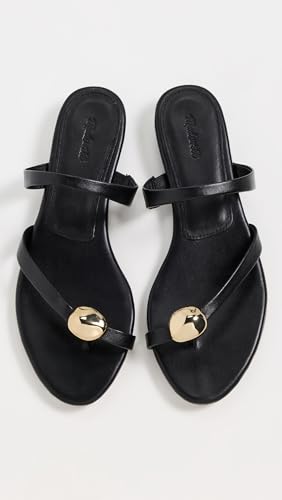 Madewell Women's The Mila Organic Hardware Thong Slide Sandals in Leather2