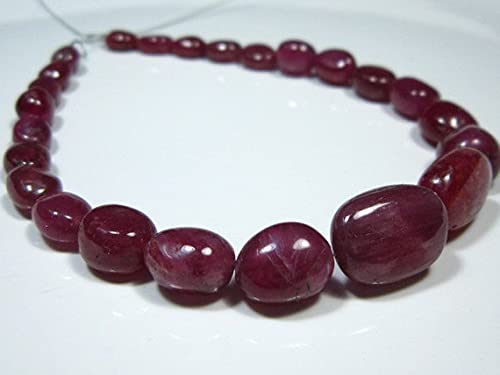 Rubis du Mozambique perles pépites pour fabriquer un collier artisanal en pierres précieuses