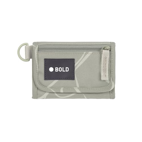 BOLD Lässig Kinder Geldbeutel mit Klettverschluss und transparenten Sichtfenster/School Wallet Bold Curve sage