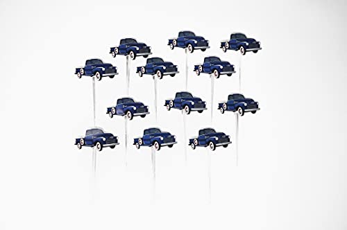Vintage Truck Cupcake Topper (Blue) #TOP5