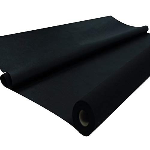 Fachhandel für Vliesstoffe Sensalux Tischdeckenrolle, stoffähnliches Vlies, Oeko-TEX Standard 100 - Klasse I Zertifiziert, 1,20m x 25m, Schwarz