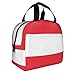 Austrian flag Lunch Bag Lunch Box for Women & Men â€“ Leakproof Cute Cooler Lunch Tote Bag, Large Capacity for Work Travel Picnic