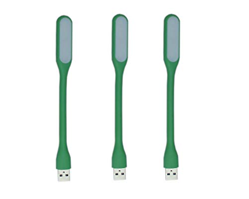 Preisvergleich Produktbild 3 Stück USB LED Lampe Leselampe (Grün)