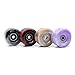 Nicfaky 4 Pcs Roller Skate Wheels with Bearings for Double Skating and 32mm x 58mm 82A,Black