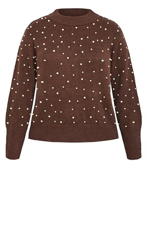 City Chic Women's Plus Size Sweater - Pearl Gate4