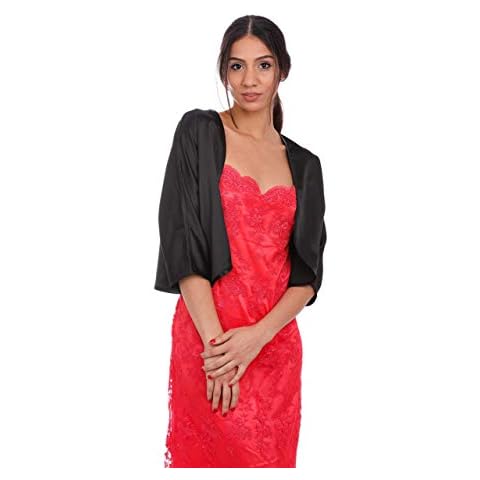 Sara Sabella Femme Bolero Shrug Festive Bolero Top Léger Manches Courtes Épaule Veste Bolero Veste Cover