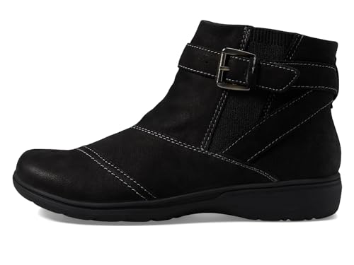 Clarks Clarks Women's Carleigh Dalia Ankle Boot, Black Nubuck, 6 Medium US