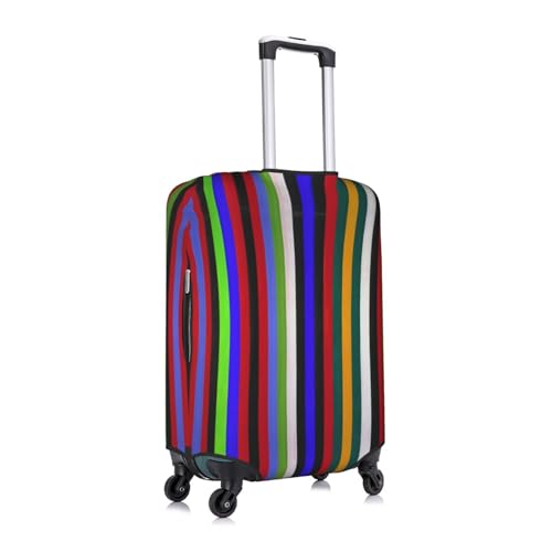 Colored Stripes print Trolley case protective cover, Fashion Suitcase Protector Fits, hidden zipper2