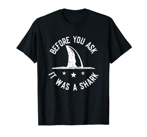 Humour humoristique amputee surfing before you ask it was a shark t-shirt