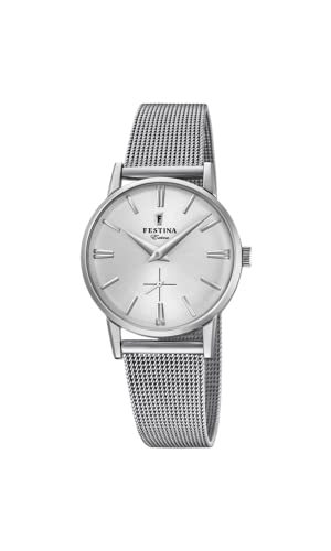 Festina Montre Femme Analogique Acier Inoxydable 316L Argenté - Quartz - Montre Femme - Verre Haute résistance - Special Prices F20258/1