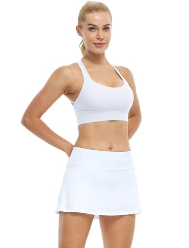 icyzone Sports Bras for Women - Activewear Strappy Padded Workout Yoga Tops Bra (XL, Off White) - Thumbnail 4