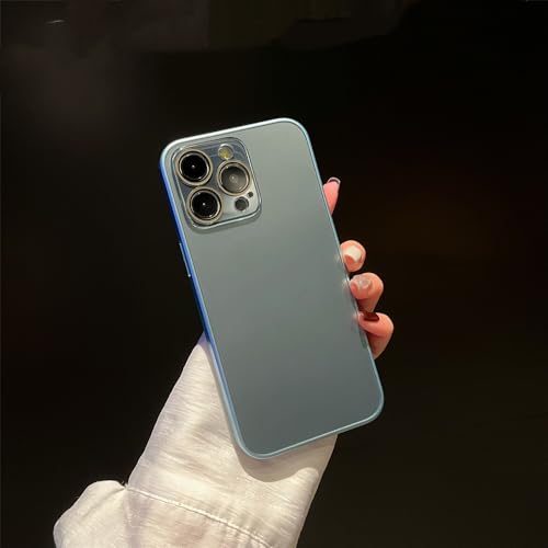 Coque antichoc hybride iPhone 12 bleu mat pour éviter les rayures