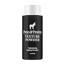Pete & Pedro TEXTURE POWDER - Texturizing and Volumizing Styling Powder For Men & Women | Adds Mega Volume & Texture, Matte Finish, Root Lifting & Restyleable Hold | As Seen on Shark Tank, 0.5 oz.