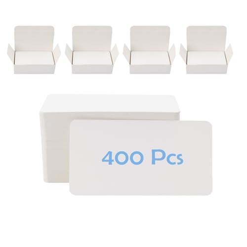 400 tarjetas en blanco, papel kraft, papel de tarjeta de visita, tarjetas en blanco para diseñar, tarjetas para diseñar, postal blanca, tarjeta de agradecimiento, 8.8 x 5,3 cm