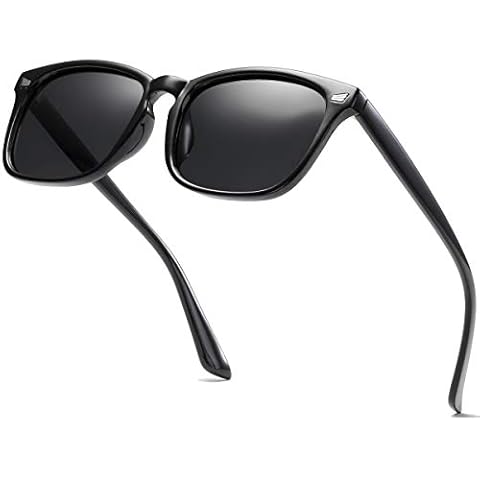 aisswzber Square Polarized Sunglasses for Women Men Classic Trendy Stylish Sun Glasses 100% UV 400 Lens Protection Cover