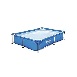 Bestway Steel Pro Frame rechthoekig zwembad, zonder pomp 221 x 150 x 43 cm blauw