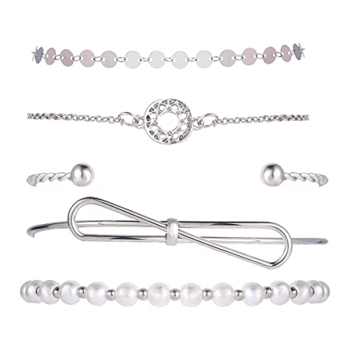 Shining Diva Fashion Latest Stylish Multilayer Gold Plated Bangle Bracelet for Women and Girls