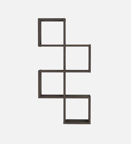 Image of Aura Multipurpose Modular Wall Racks /Shelves /Organiser /Decor Particle Board Wall Shelf (Number of Shelves - 7, Brown)