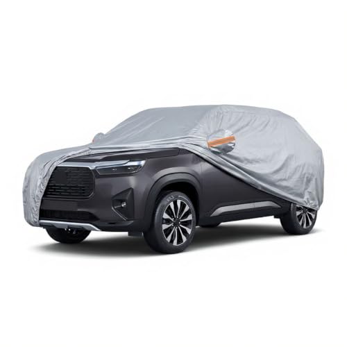 Image of myTVS 100% Waterproof Car Body Cover for Honda Elevate - Custom-Fit, Double-Layer, UV & Dust Proof, Mirror Pockets & Elastic Clip Lock (CSK 7B)