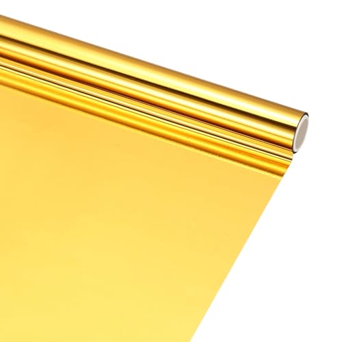QUARKZMAN 1 Pieza Rollo De Lámina Termoactiva Dorada Para Estampado En Caliente Láminas Decorativas De Transferencia laser Metálicas Brillantes 6' Ancho X 10 Pies Largo