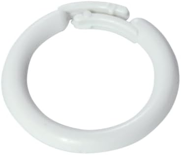 White Plastic Split Rings for Shades & Valances, Large, 25/pkg