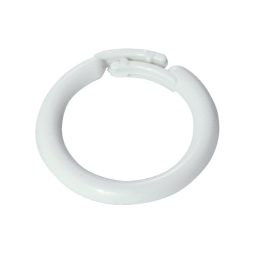White Plastic Split Rings for Shades & Valances, Large, 25/pkg