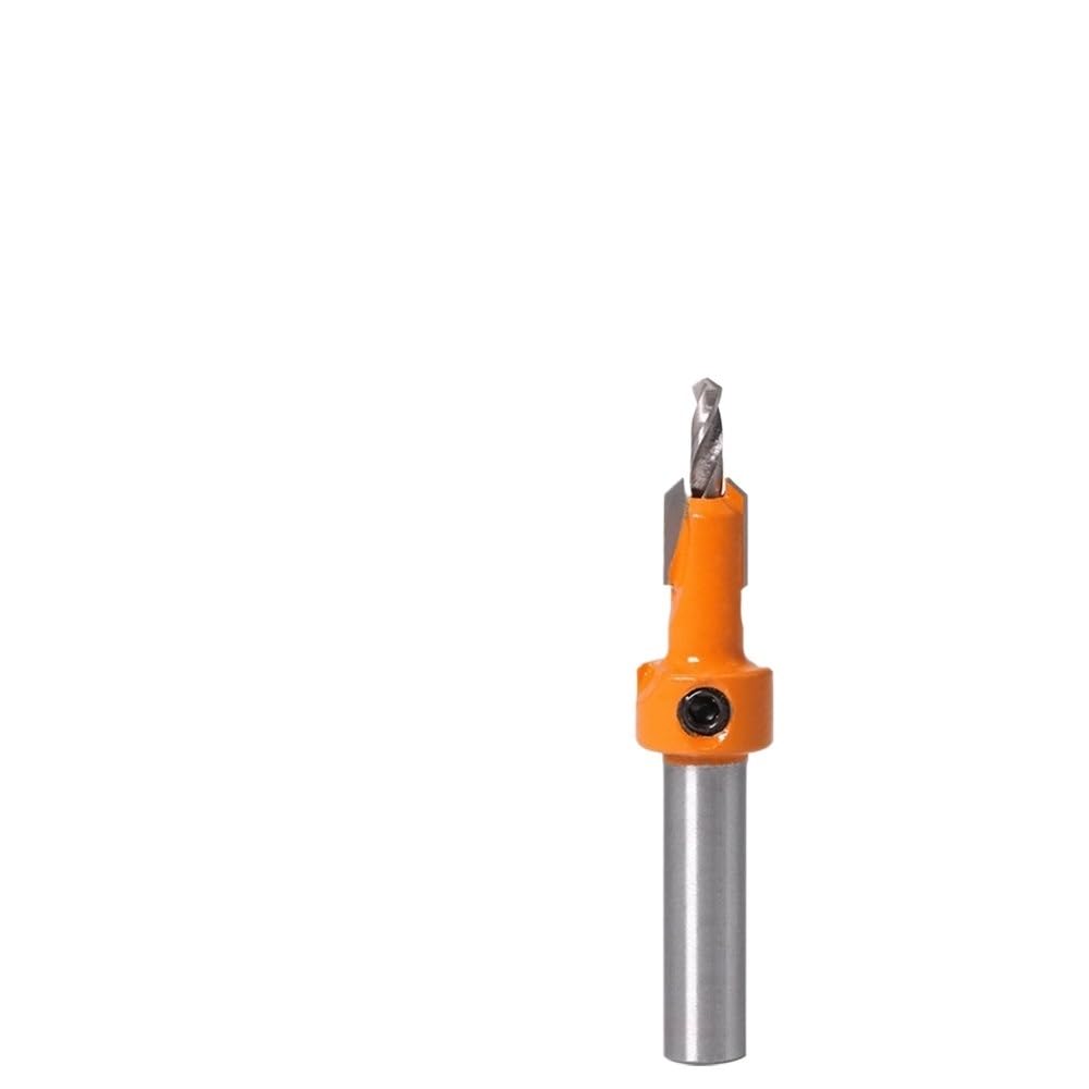 1PC/5PCS 8mm Shank HSS Woodworking Countersink Router Bit Screw Extractor Demolition for Wood Milling Cutter(1PC(3.2mm))