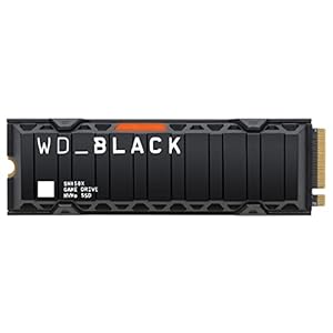 WD_BLACK SN850X 1TB M.2 2280 PCIe Gen4 NVMe Gaming SSD with Heatsink up to 7300 MB/s read speed