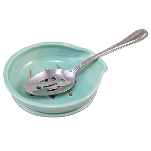 Modern Artisans HD1028 Garden Birds American Made Stoneware Collection: Bluebird Spoon Rest thumb #2