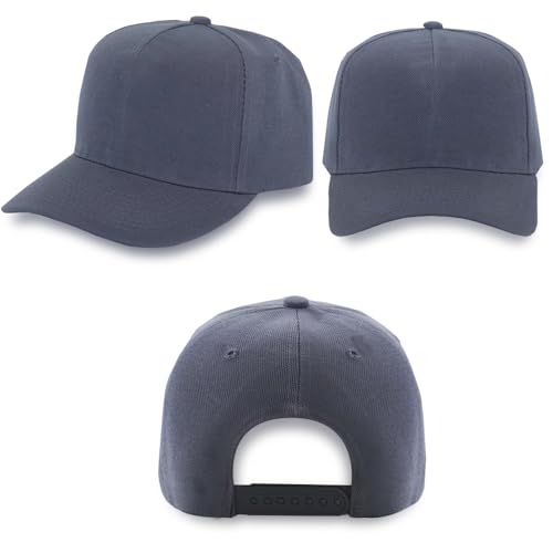 Image of 12 Pack Seamless Baseball Caps Wholesale Bulk - No Center Seam, DIY Friendly, Adjustable Breathable Lightweight for Men Women
