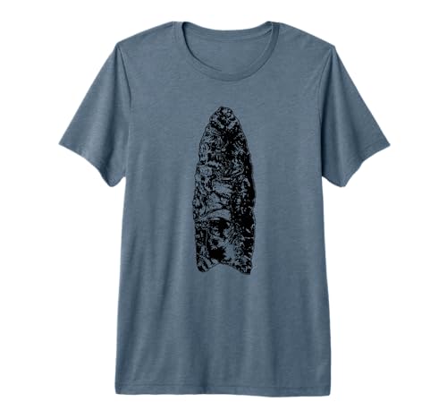 Clovis Point Arrowhead Native American Artifact Collector Premium Tri-blend T-Shirt