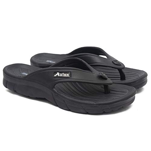 Image of ASIAN VS-03 flip-Flops,Chappal,Slippers,Sandal for Men (Black, numeric 7)