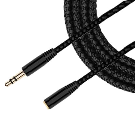 1m 2m 3m Braided Audio Extension Cable 3.5mm Male Femalecompatible with iPhone, Samsung, Xiaomi, OnePlus, Pixel, Oppo, Huawei, Vivo, Realme, Nothing Tablets etc. (2 metre)