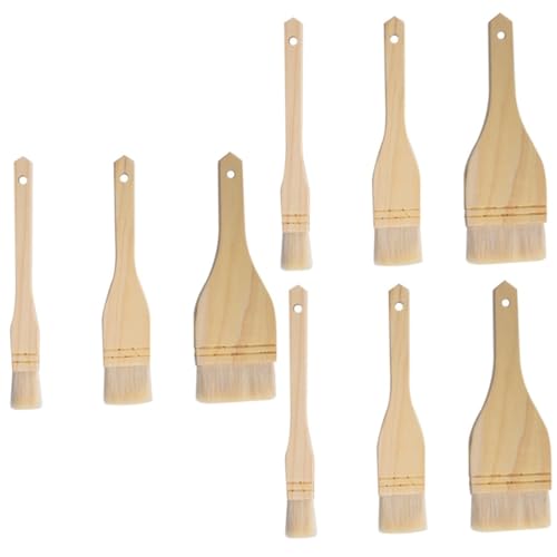 Toddmomy 3 Series Cepillo De Lana Hilván Multifunción Cepillo Para Rociar Para Cocinar Rociar Pasteles Parilla Cepillo De Ingredientes Cepillo De Aceite Doméstico De Madera Beige 3 Piezas*3