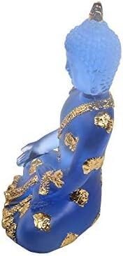 statuetka Buddy, Przezroczysty siedzący gest buddy Zen tajski wystrój Feng Shui z żywicy