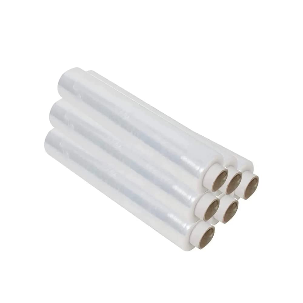 Clear New Packaging Heavy Duty 400Mmx 20Mu Pallet Wrap Stretch Shrink Wrap Roll Standard Core Cling Film Strong Secure Packaging