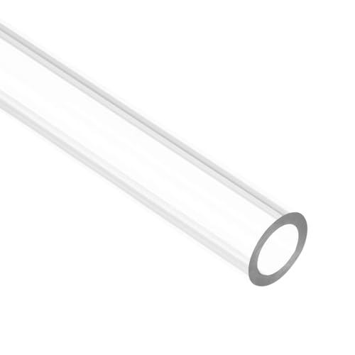 QUARKZMAN 2 Stück 305mm PC Transparent Rohr, ID 12mm x OD 18mm Rund Kunststoffrohr für Garten, Aquarium, Wasserleitung