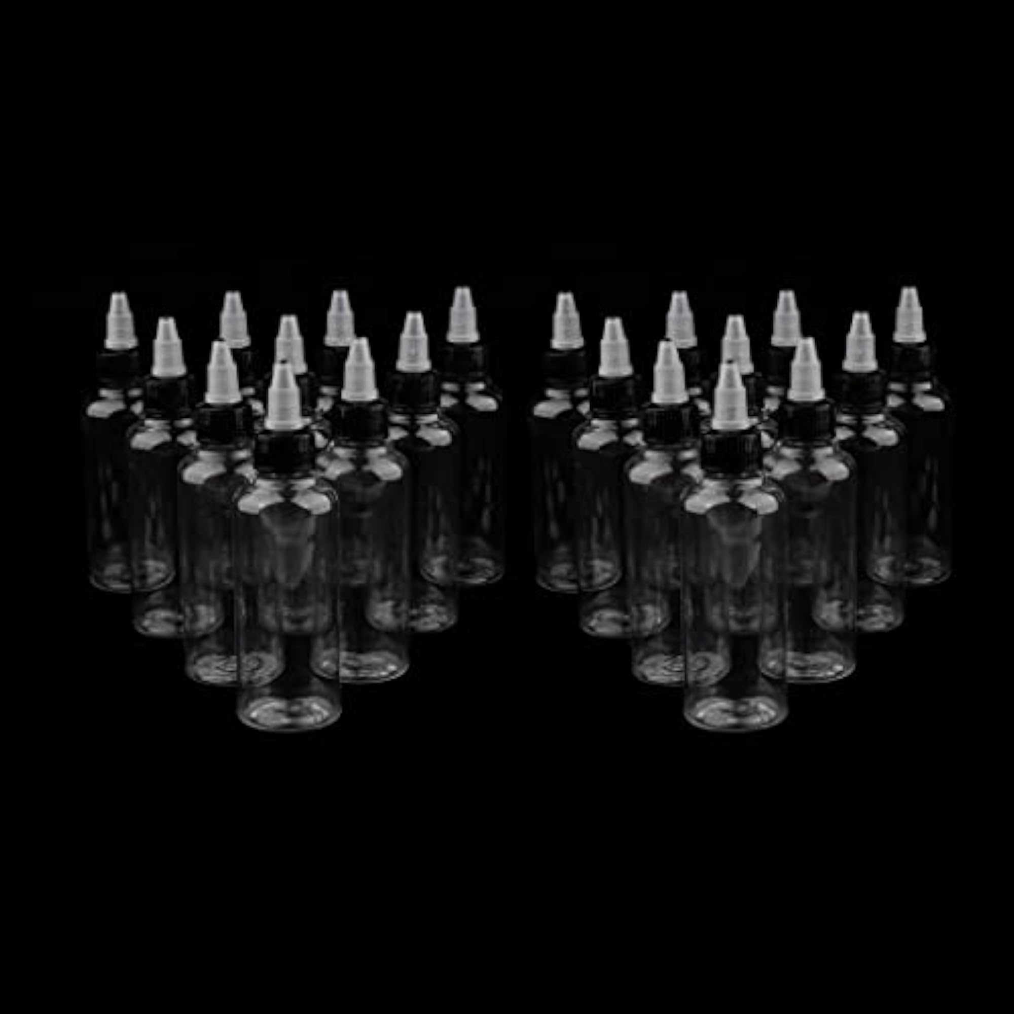 20pcs 100ml Empty ABS Squeeze Bottle Set with Caps