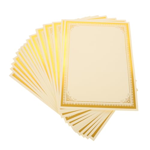 Certificat A4 vierge VILLCASE pour impression jet d'encre et laser, lot de 30 pièces