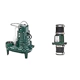 Zoeller Waste-Mate 267-0001 Sewage Pump (1/2 HP) and Zoeller 30-0151 Check Valve (2') Bundle