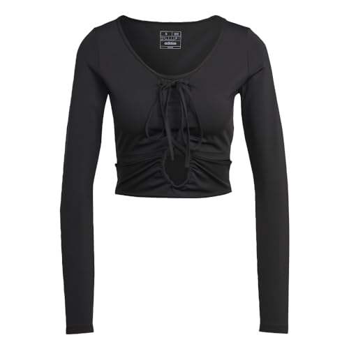 adidas Women's Cropped Dance Long Sleeve T-Shirt, Black, L