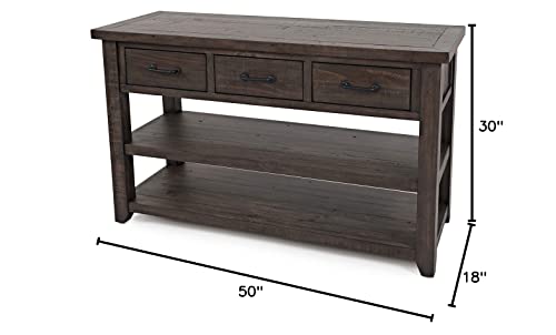 Jofran Madison County Harris Console Sofa Table, 50', Barnwood Brown #TOP2