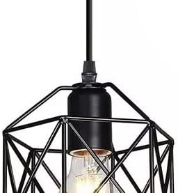 Miniatura 8 de Rustic Lighting - Lámpara colgante industrial vintage, lámpara de araña retro con techo moderno de metal negro para cocina, dormitorio, restaurante,