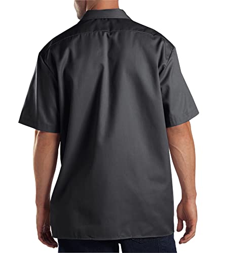 Image of Dickies Men's Short Sleeve Work Shirt - Durable Twill Button Down Shirts for Men, Lightweight Uniform for Daily Wear