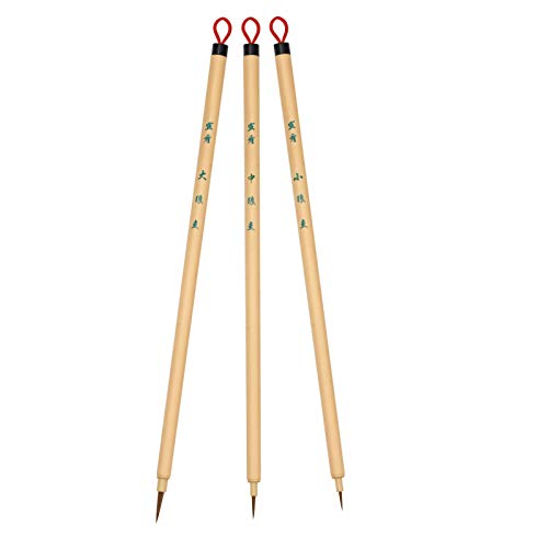 Artecho Chinese Calligraphy Brush, Calligraphy Sumi Brush 3 Size Langgui Maobi For Beginners To Practice Writing, Japanese Kanji, Perfect For Liner, Detail #TOP15