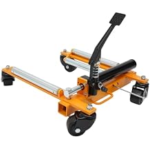 Hydraulic Car Wheel Dolly, 2204 LBS Capacity Heavy Duty Vehicle Moving Tool with Safety Lock Pin & Foot Pedal, for 12" Wide Tires, Auto Repair, Parking, Garage Use