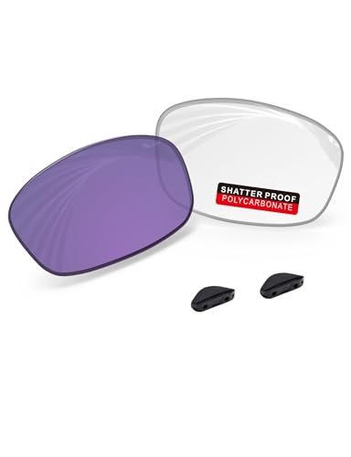 Image of PRO+ Polycarbonate Replacement Lenses & Nose Pads for Oakley Fives Squared(4+1) OO9238 Sunglasses