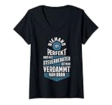 Damen Steuerberater Niemand Ist Perfekt Steuerberaterin T-Shirt mit V-Ausschnitt